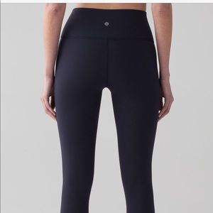 Lululemon Navy Wunder Under Full Length Leggings